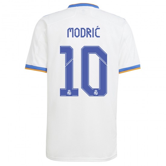 Camisola Real Madrid Luka Modrić 10 Equipamento Primeiro 2021-2022 Manga Curta